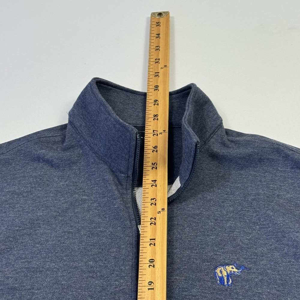 Dunning Sweater Vest Mens Medium Blue 1/4 Zip Mock Neck Golf Pullover Knit - Picture 7 of 11